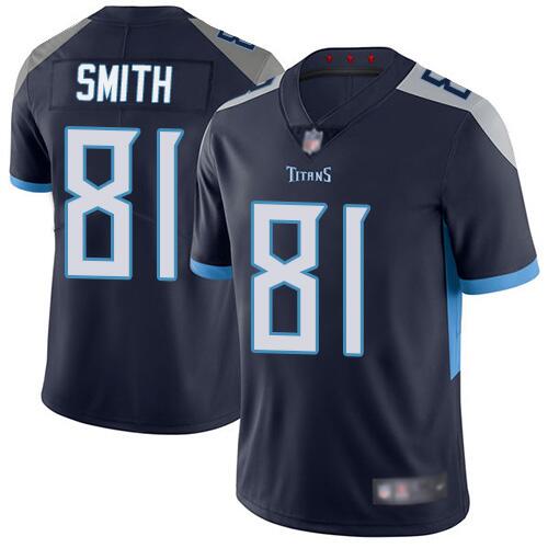 Tennessee Titans #81 Jonnu Smith 2019 Navy Vapor Untouchable Limited Stitched Jersey