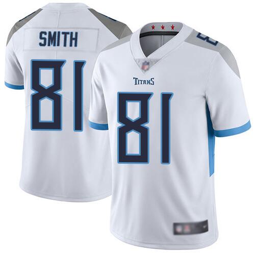 Tennessee Titans #81 Jonnu Smith 2019 White Vapor Untouchable Limited Stitched Jersey