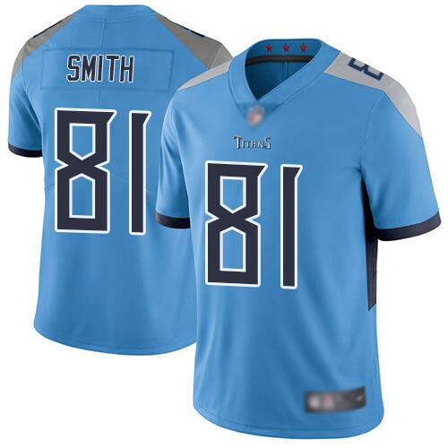 Tennessee Titans #81 Jonnu Smith 2019 Blue Vapor Untouchable Limited Stitched Jersey
