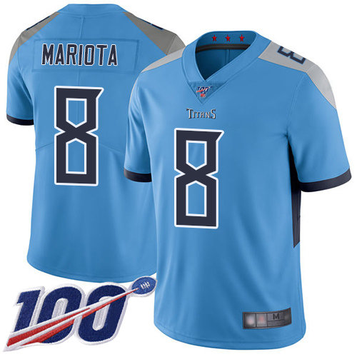 Tennessee Titans #8 Marcus Mariota Blue 2019 100th Season Vapor Untouchable Limited Stitched Jersey