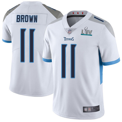 Tennessee Titans #11 A.J. Brown Super Bowl LIV White Vapor Untouchable Limited Stitched Jersey