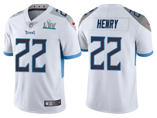 Tennessee Titans #22 Derrick Henry Super Bowl LIV Light Blue Vapor Untouchable Limited Stitched Jersey