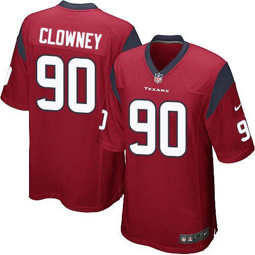 Texans #90 Jadeveon Clowney Red Alternate Stitched Game Nike Jersey