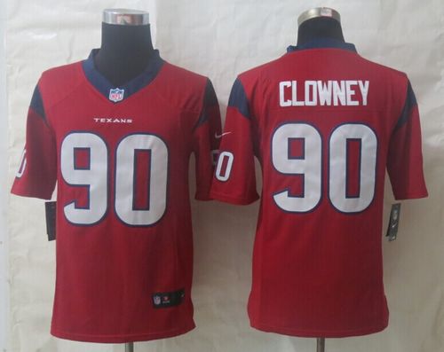 Texans #90 Jadeveon Clowney Red Alternate Stitched Limited Nike Jersey