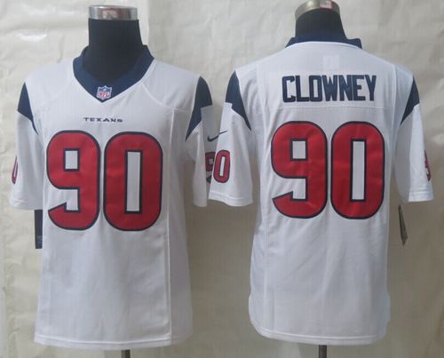 Texans #90 Jadeveon Clowney White Stitched Limited Nike Jersey