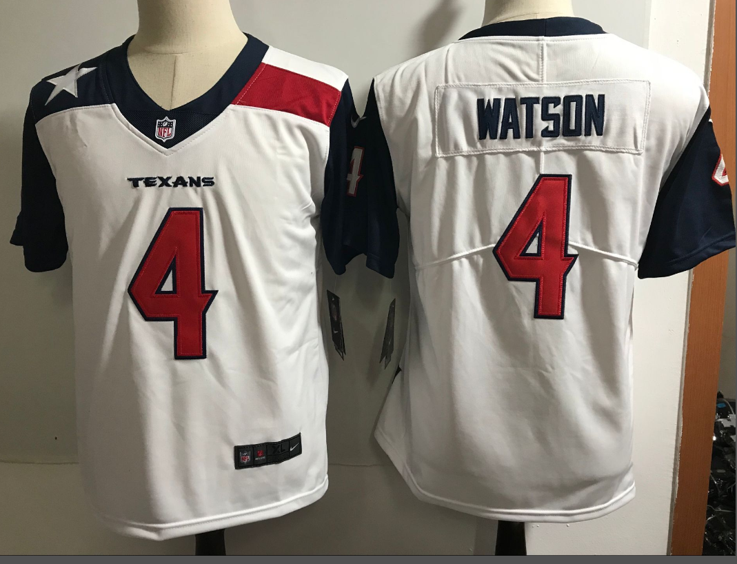 Texans #4 Deshaun Watson White Limited Stitched Jersey