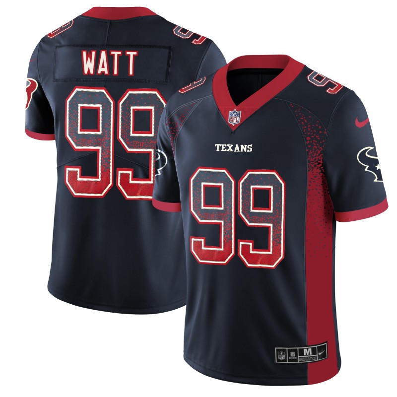 Texans #99 Watt Navy 2018 Drift Fashion Color Rush Limited Stitched Jersey