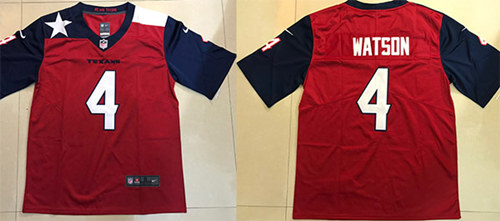 Texans #4 Deshaun Watson Red Limited Stitched Jersey