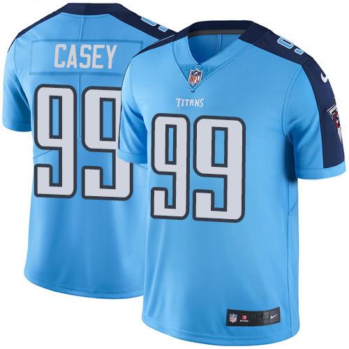 Titans #99 Jurrell Casey Light Blue Stitched Limited Rush Nike Jersey