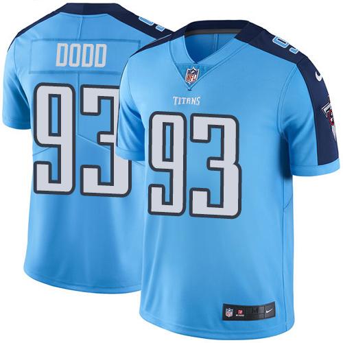 Titans #93 Kevin Dodd Light Blue Stitched Limited Rush Nike Jersey
