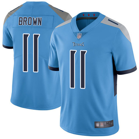 Titans #11 A.J. Brown Blue Vapor Untouchable Limited Stitched Jersey