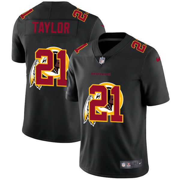 Washington Football Team #21 Sean Taylor Black Shadow Logo Limited Stitched Jersey