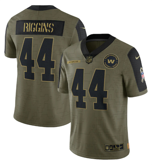 Washington Football Team #44 John Riggins 2021 Olive Salute To Service Limited Stitched Jersey