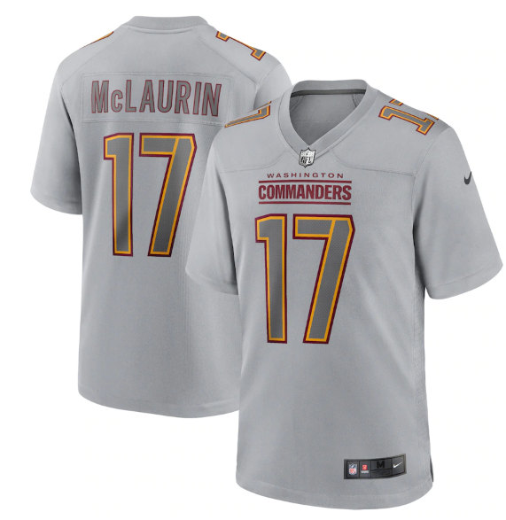 Washington Commanders #17 Terry McLaurin Gray Atmosphere Fashion Stitched Game Jersey