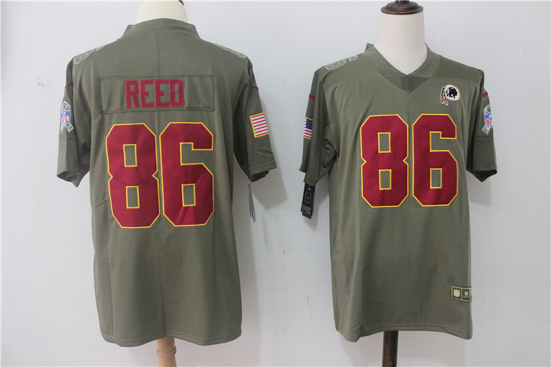 Washington Redskins #86 Jordan Reed Olive Salute To Service Limited Stitched Nike Jersey