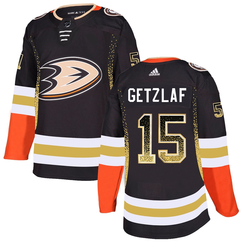 Anaheim Ducks #15 Ryan Getzlaf Black Drift Fashion Stitched Jersey