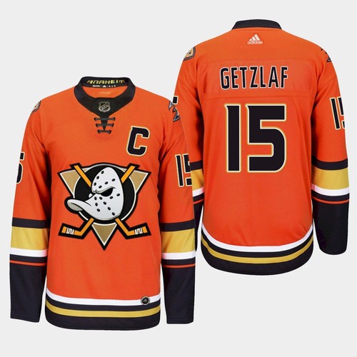 Anaheim Ducks #15 Ryan Getzlaf Orange Stitched Jersey
