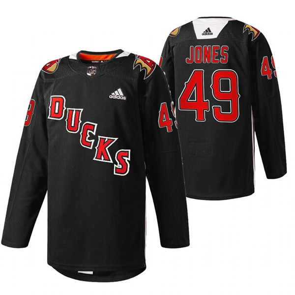 Anaheim Ducks #49 Max Jones 2022 Black Angels Night Stitched Jersey