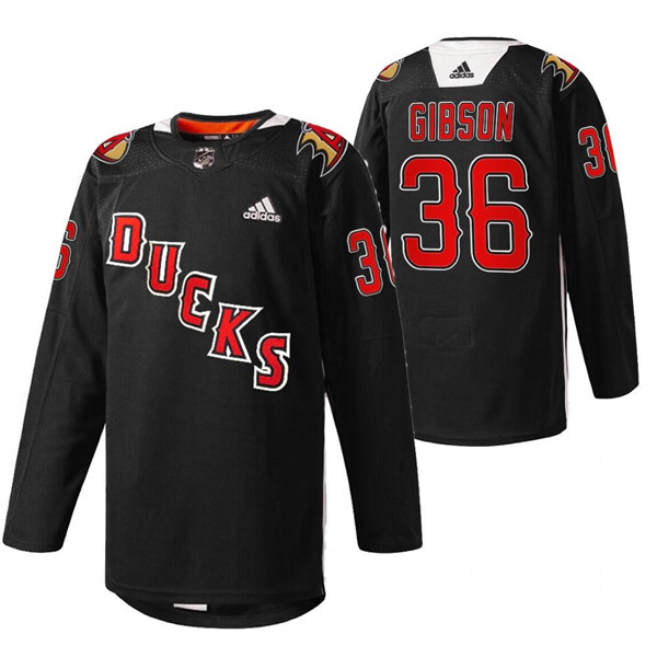 Anaheim Ducks #36 John Gibson 2022 Black Angels Night Stitched Jersey