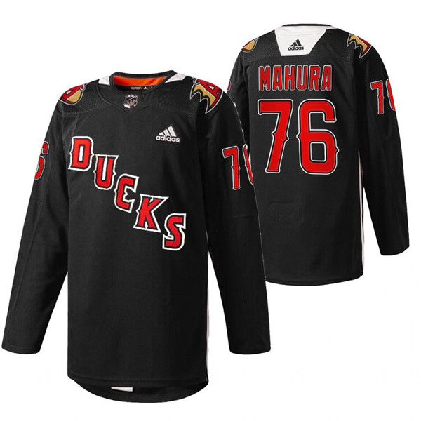 Anaheim Ducks #76 Josh Mahura 2022 Black Angels Night Stitched Jersey