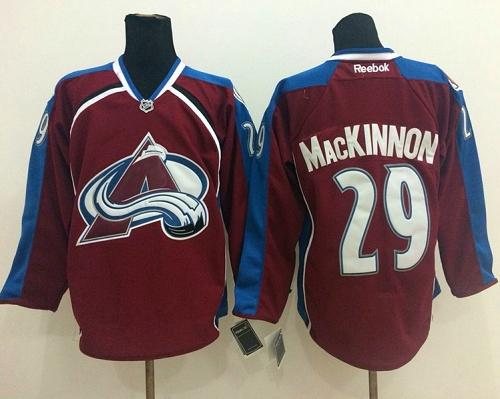 Avalanche #29 Nathan MacKinnon Red Home Stitched Jersey