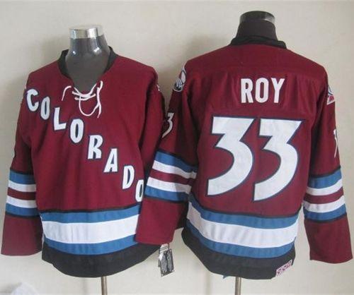 Avalanche #33 Patrick Roy Red CCM Throwback Stitched Jersey
