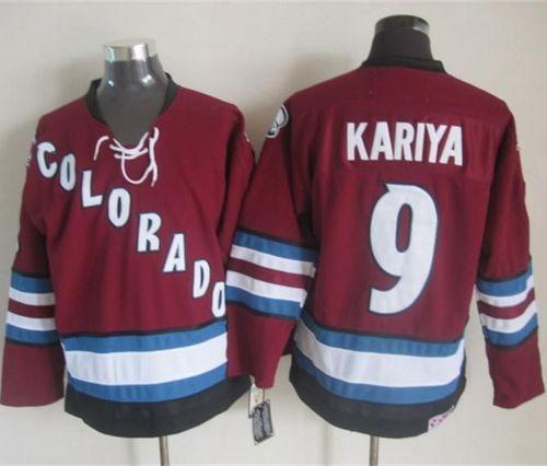 Avalanche #9 Paul Kariya Red CCM Throwback Stitched Jersey