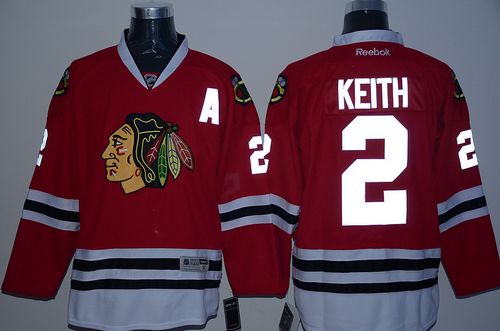 Blackhawks #2 Duncan Keith Red Reflective Version Stitched Jersey