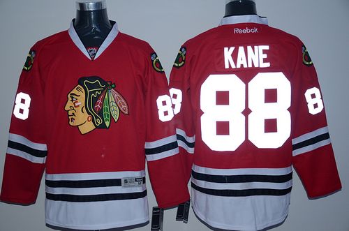 Blackhawks #88 Patrick Kane Toews Red Reflective Version Stitched Jersey