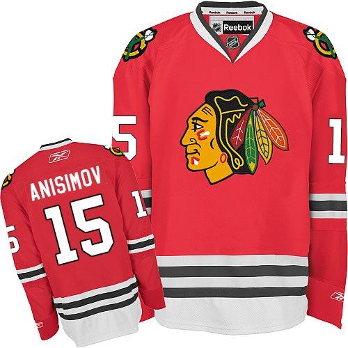 Blackhawks #15 Artem Anisimov Red Stitched Jersey