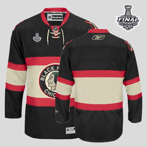 Blackhawks Blank Black New Third 2015 Stanley Cup Stitched Jersey