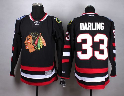 Blackhawks #33 Scott Darling Black Stitched Jersey