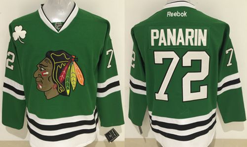 Blackhawks #72 Artemi Panarin Green Stitched Jersey