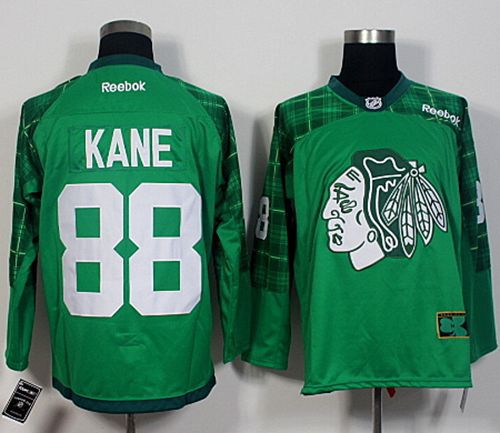 Blackhawks #88 Patrick Kane Green St. Patrick's Day New Stitched Jersey