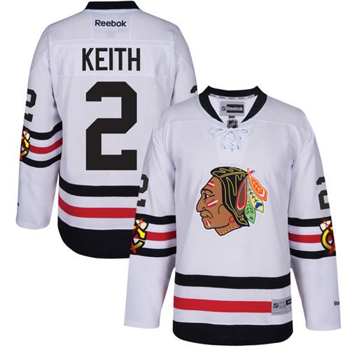 Blackhawks #2 Duncan Keith White 2017 Winter Classic Stitched Jersey