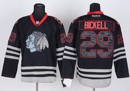 Blackhawks #29 Bryan Bickell Black Ice Stitched Jersey