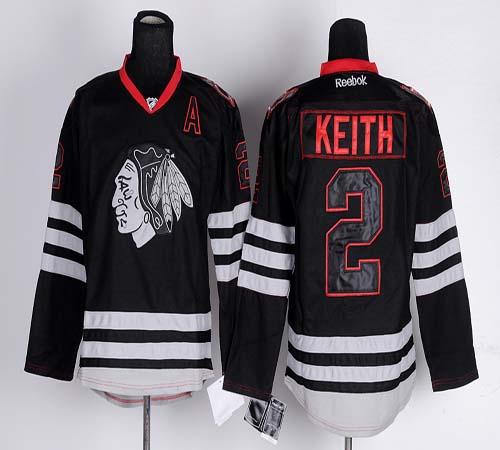 Blackhawks #2 Duncan Keith Black Ice Stitched Jersey
