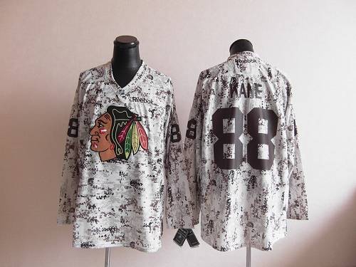 Blackhawks #88 Patrick Kane Camouflage Stitched Jersey