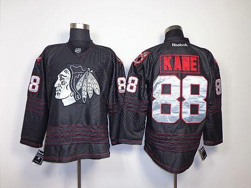 Blackhawks #88 Patrick Kane Black Accelerator Stitched Jersey