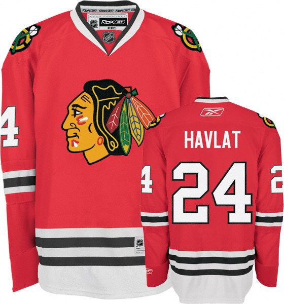 Blackhawks #24 Martin Havlat Stitched Red Jersey
