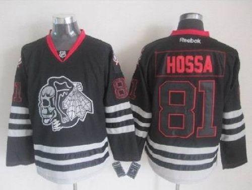 Blackhawks #81 Marian Hossa New Black Ice Stitched Jersey