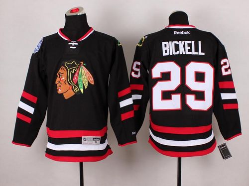 Blackhawks #29 Bryan Bickell Black 2014 Stadium Series Stitched Jersey