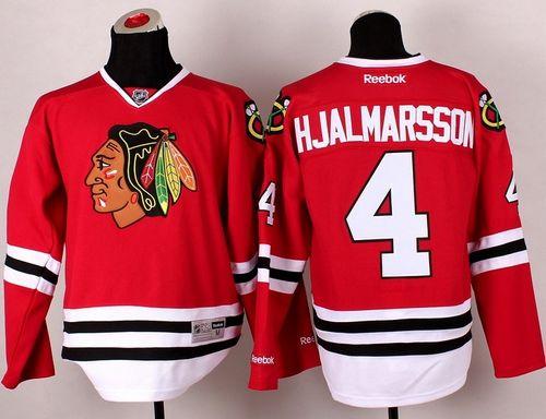 Blackhawks #4 Nikals Hjalmarsson Stitched Red Jersey