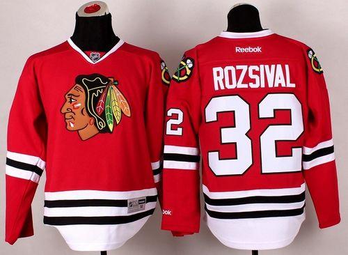 Blackhawks #32 Michal Rozsival Red Stitched Jersey