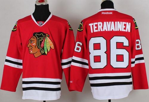 Blackhawks #86 Teuvo Teravainen Red Stitched Jersey