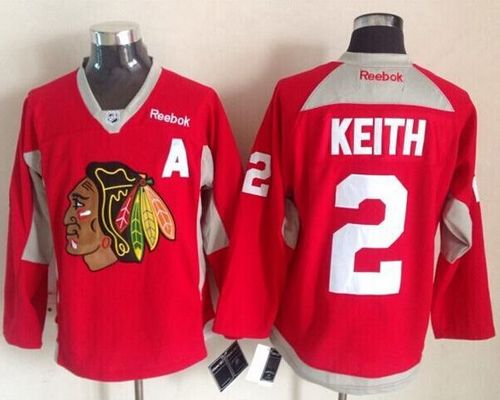 Blackhawks #2 Duncan Keith Red Practice Stitched Jersey