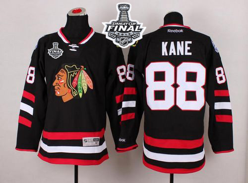 Blackhawks #88 Patrick Kane Black 2014 Stadium Series 2015 Stanley Cup Stitched Jersey