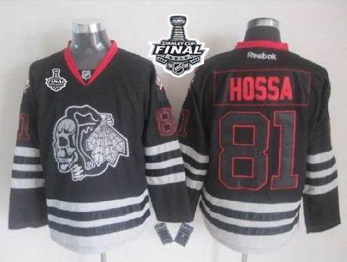 Blackhawks #81 Marian Hossa New Black Ice 2015 Stanley Cup Stitched Jersey