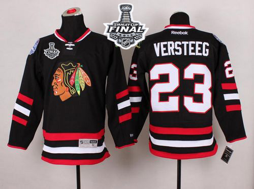 Blackhawks #23 Kris Versteeg Black 2014 Stadium Series 2015 Stanley Cup Stitched Jersey