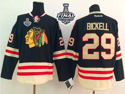 Blackhawks #29 Bryan Bickell Black 2015 Winter Classic 2015 Stanley Cup Stitched Jersey